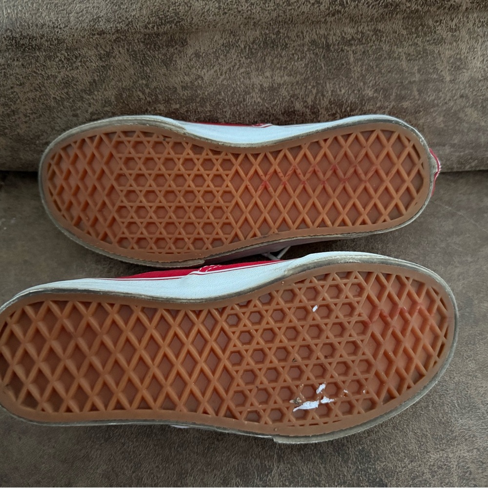 VANS Kids Red Sneakers size  3 youth unisex - Picture 8 of 9